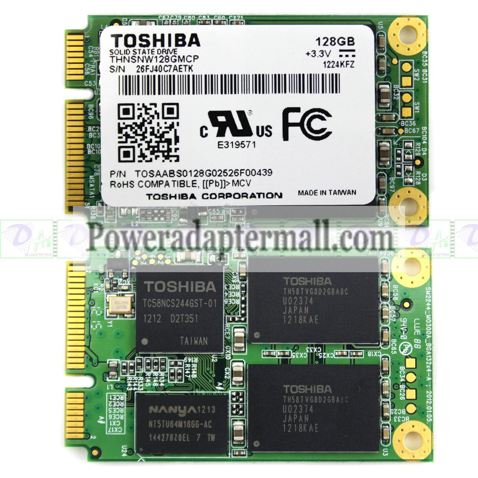 TOSHIBA THNSNW128GMCP 128GB SSD Solid State Drive MSATA for Acer